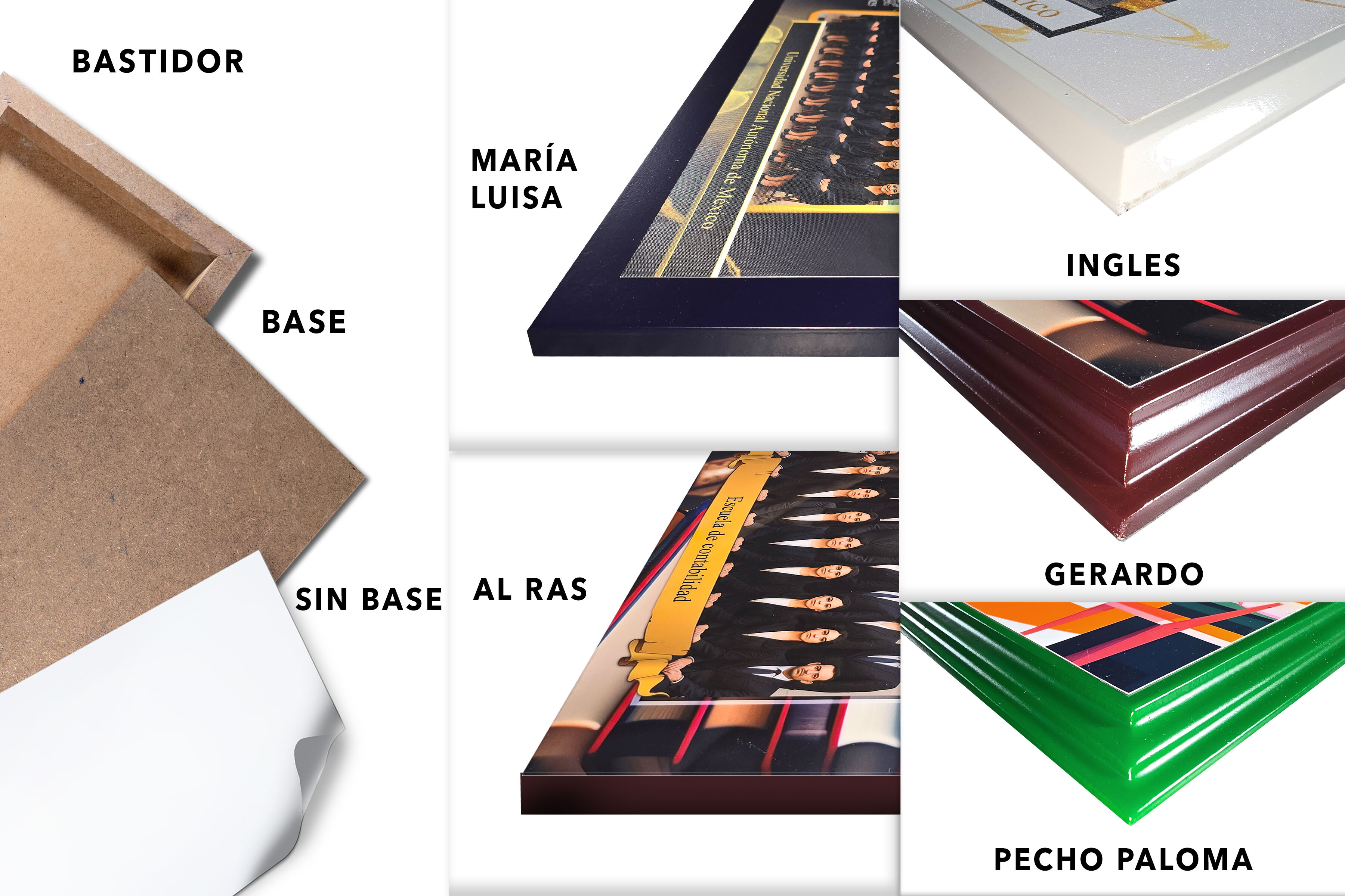 acabados de cuadros escolares con base mdf laminado en frio y resina