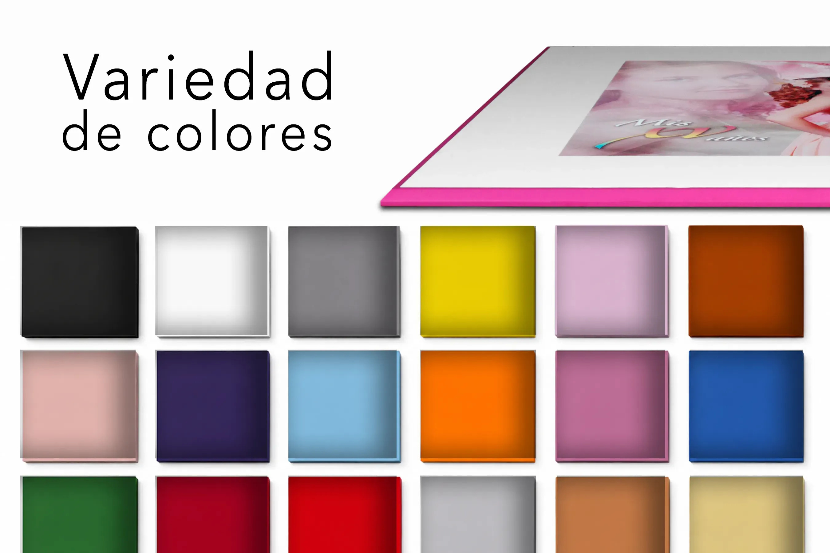 Cuadro de firmas personalizado disponible en diferentes colores de marco para combinar con cualquier evento.
