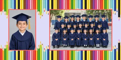 Plantilla escolar de Kinder, modelo 4843