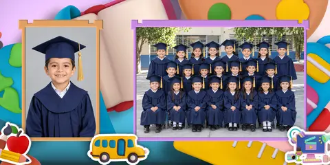 Plantilla escolar de Kinder, modelo 4847