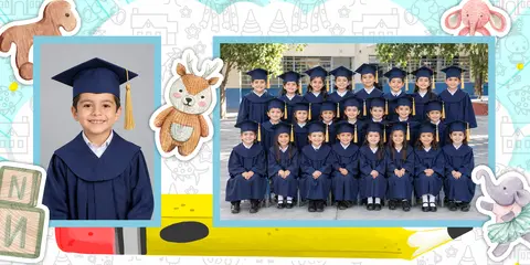 Plantilla escolar de Kinder, modelo 4852